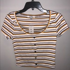 Gaze short sleeved striped shirt